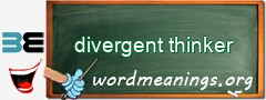 WordMeaning blackboard for divergent thinker